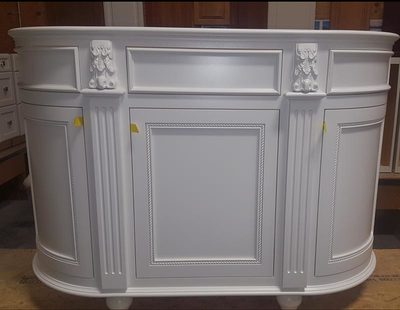 Mediterranean Custom Cabinets white custom vanity